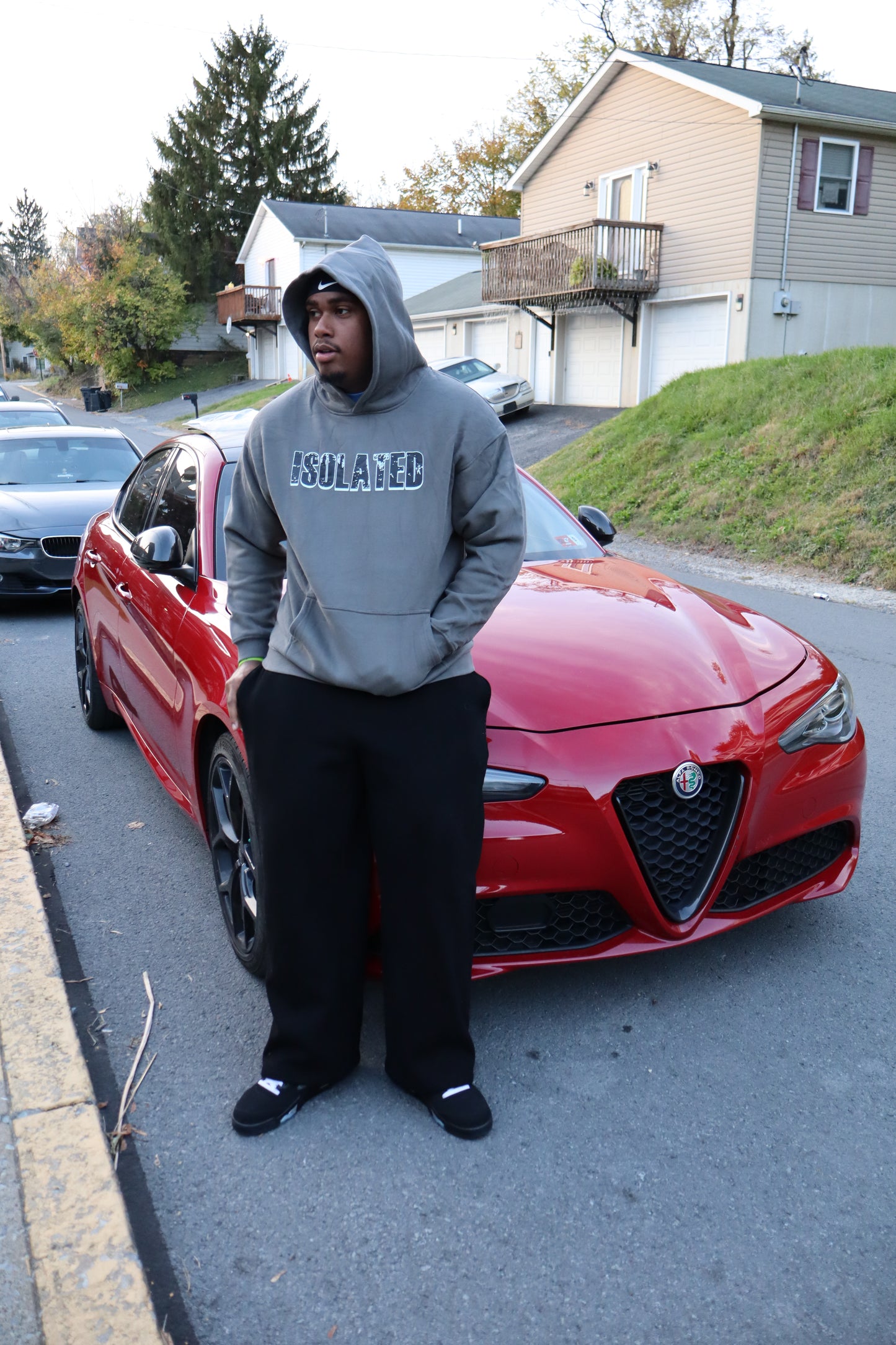 GREY ISOLATED HOODIE