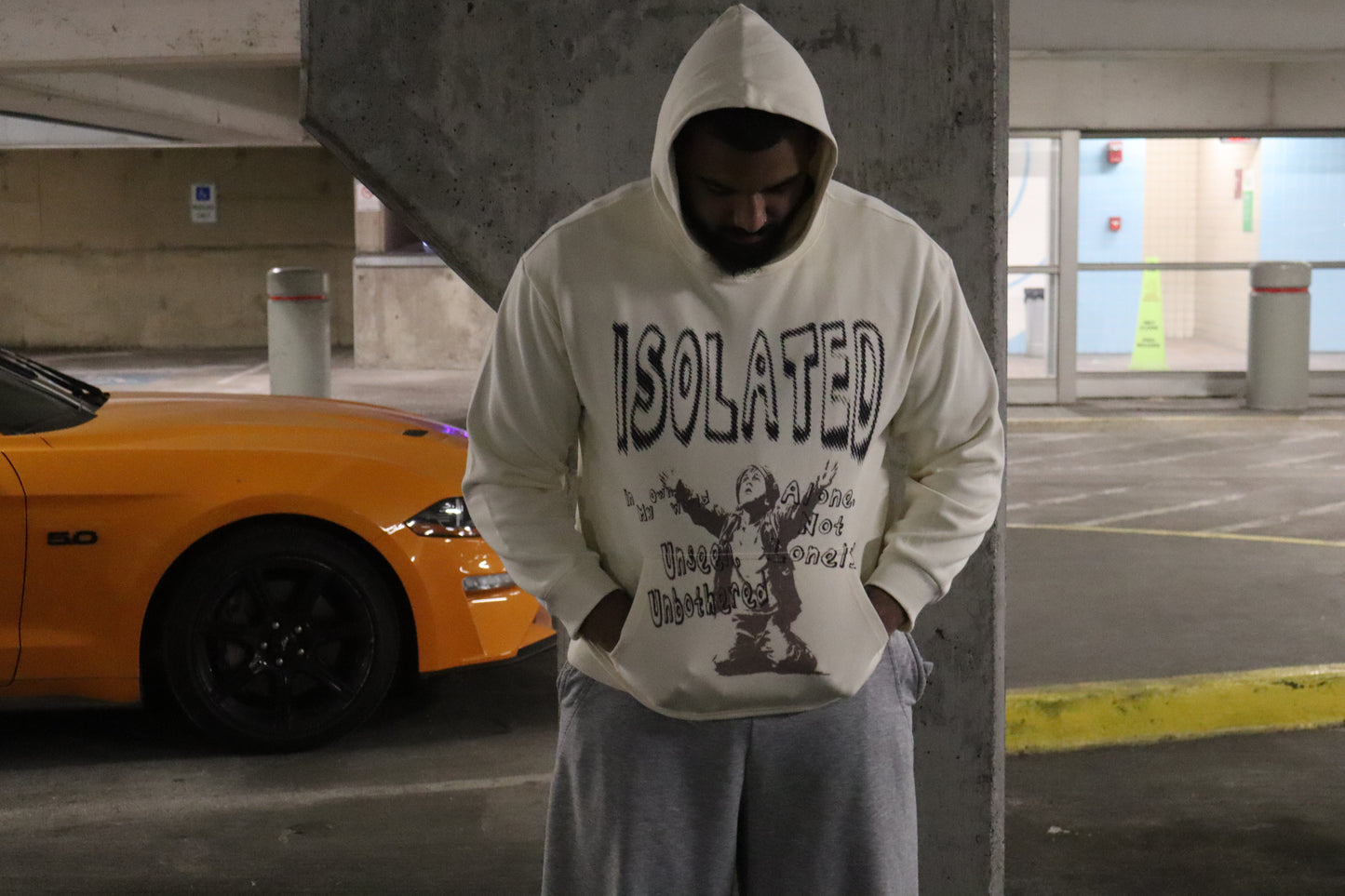 Cream isolated hoodie