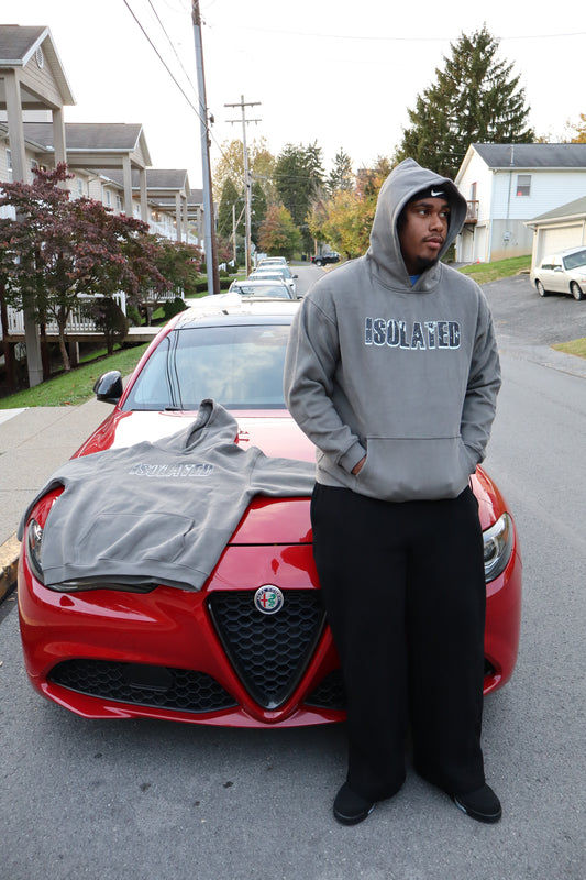 GREY ISOLATED HOODIE