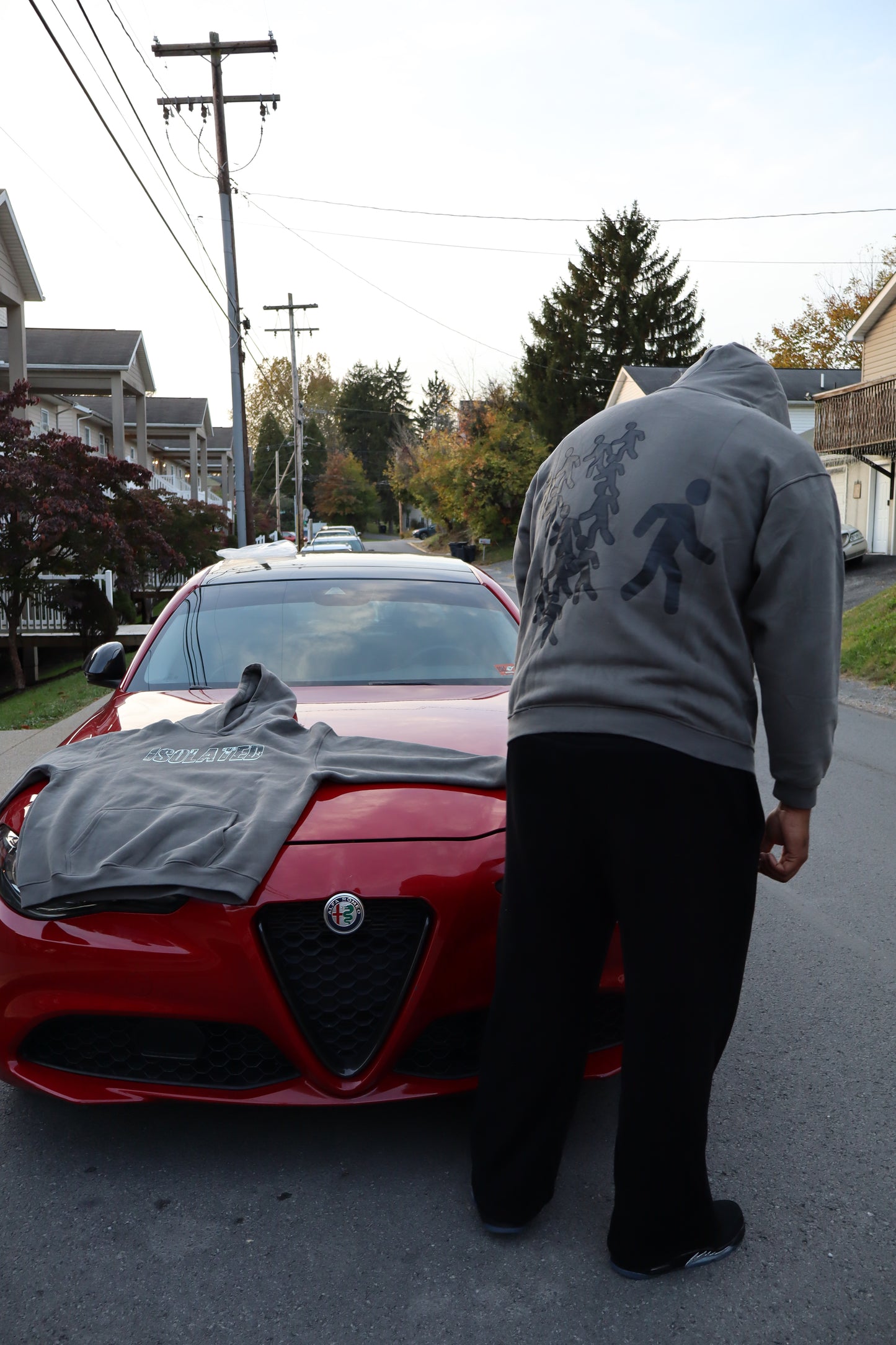 GREY ISOLATED HOODIE