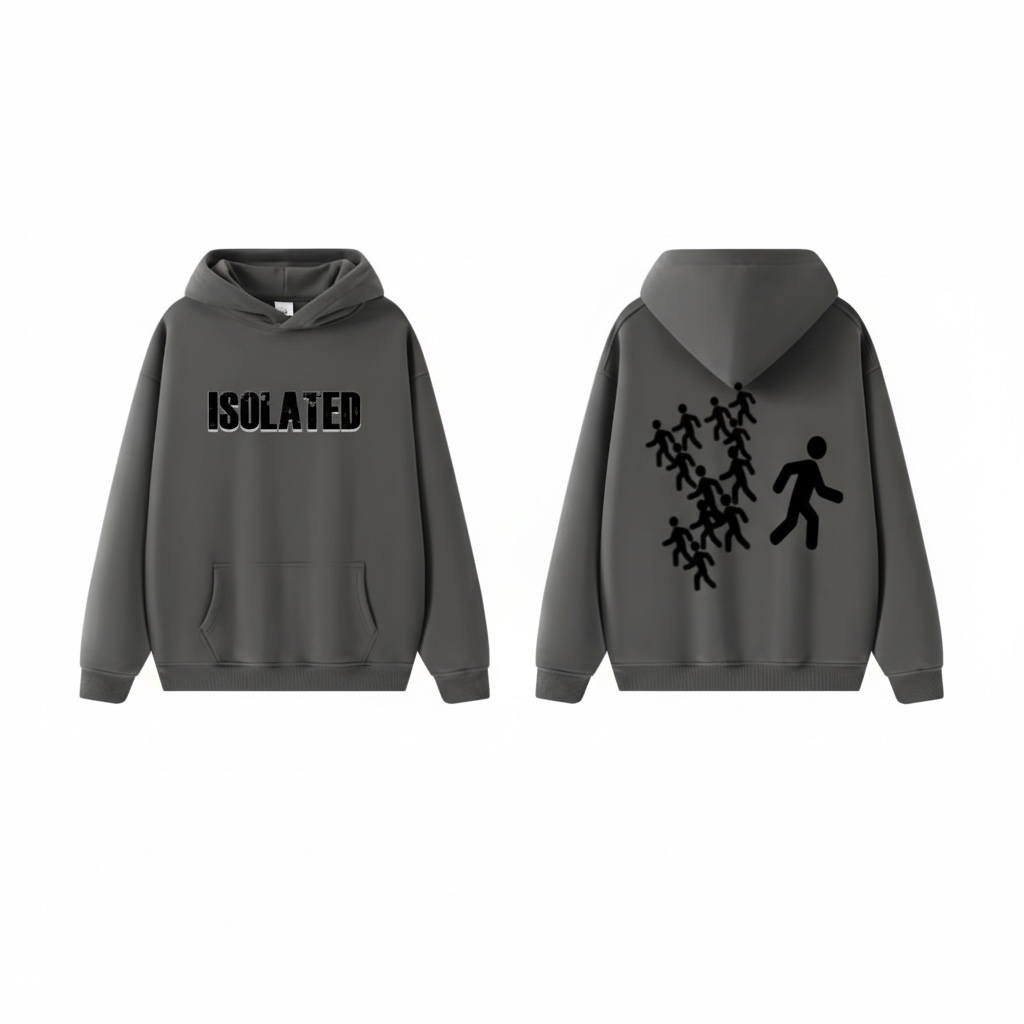 GREY ISOLATED HOODIE