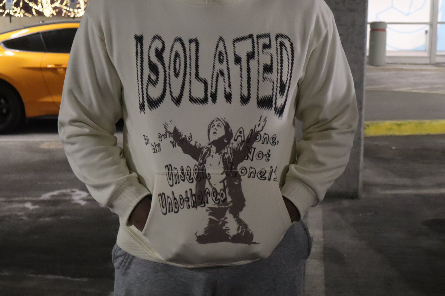 Cream isolated hoodie