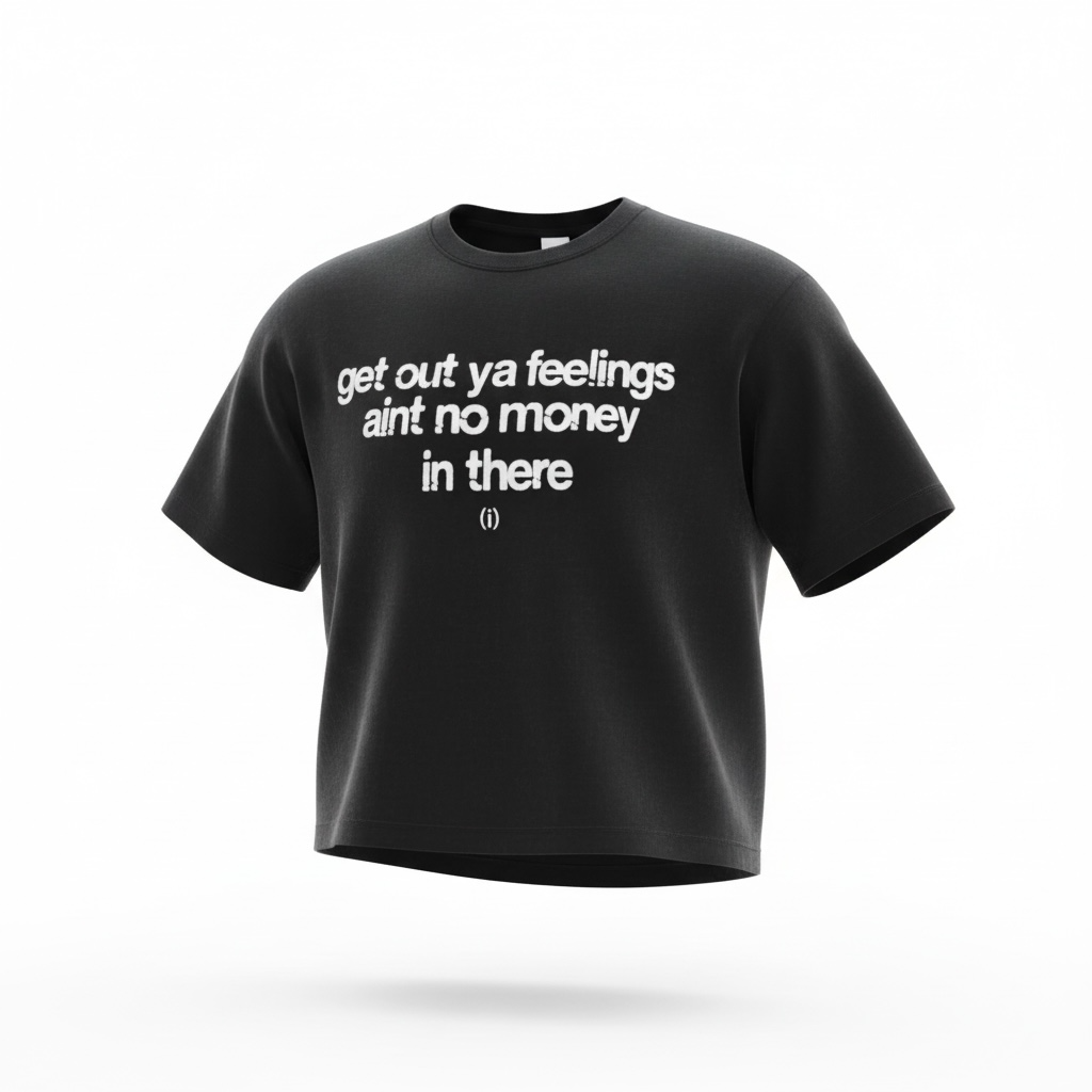 GET OUT YA FEELINGS AINT NO MONEY IN THERE TSHIRT