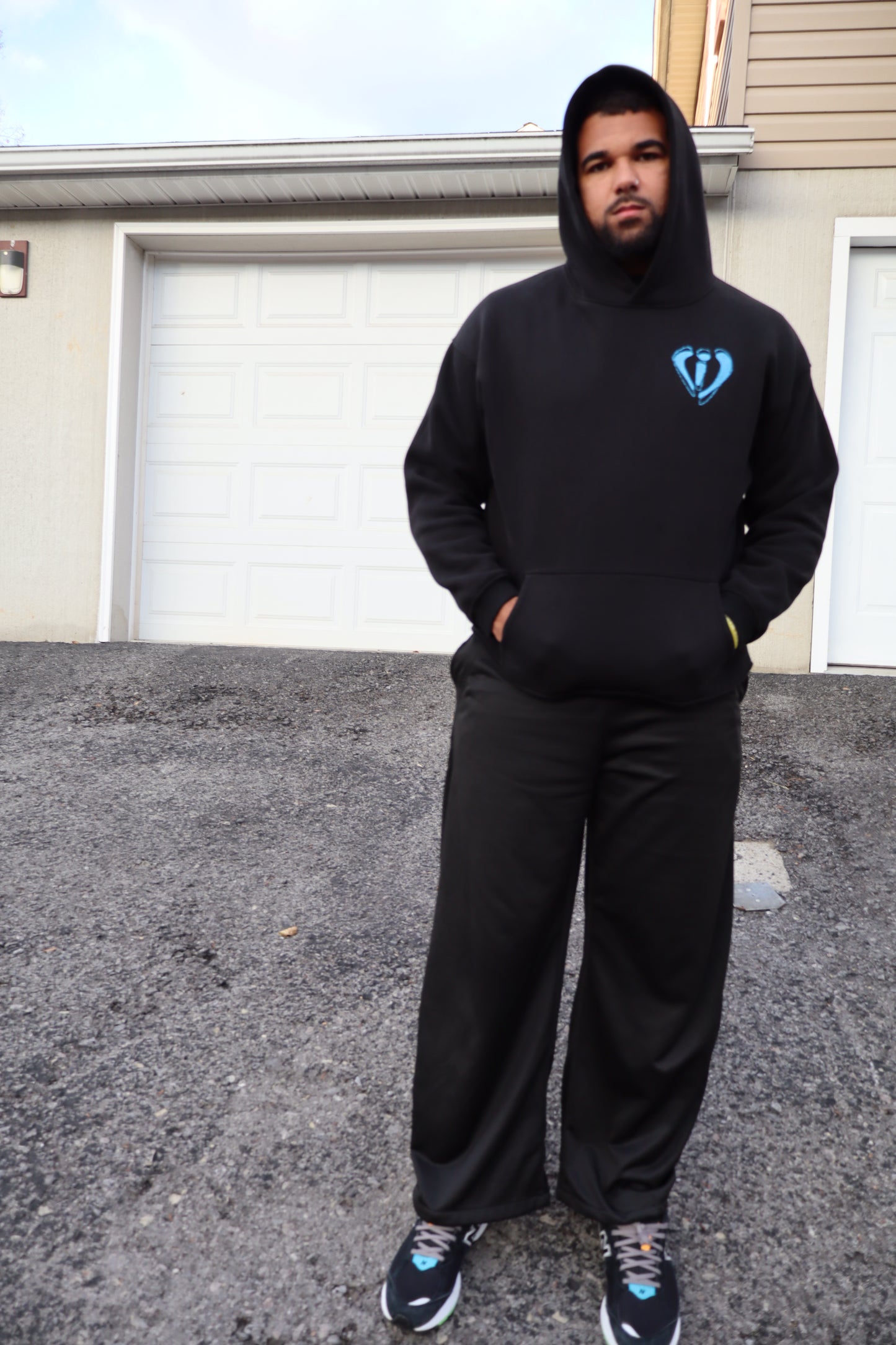 BLACK AND BLUE STW HOODIE