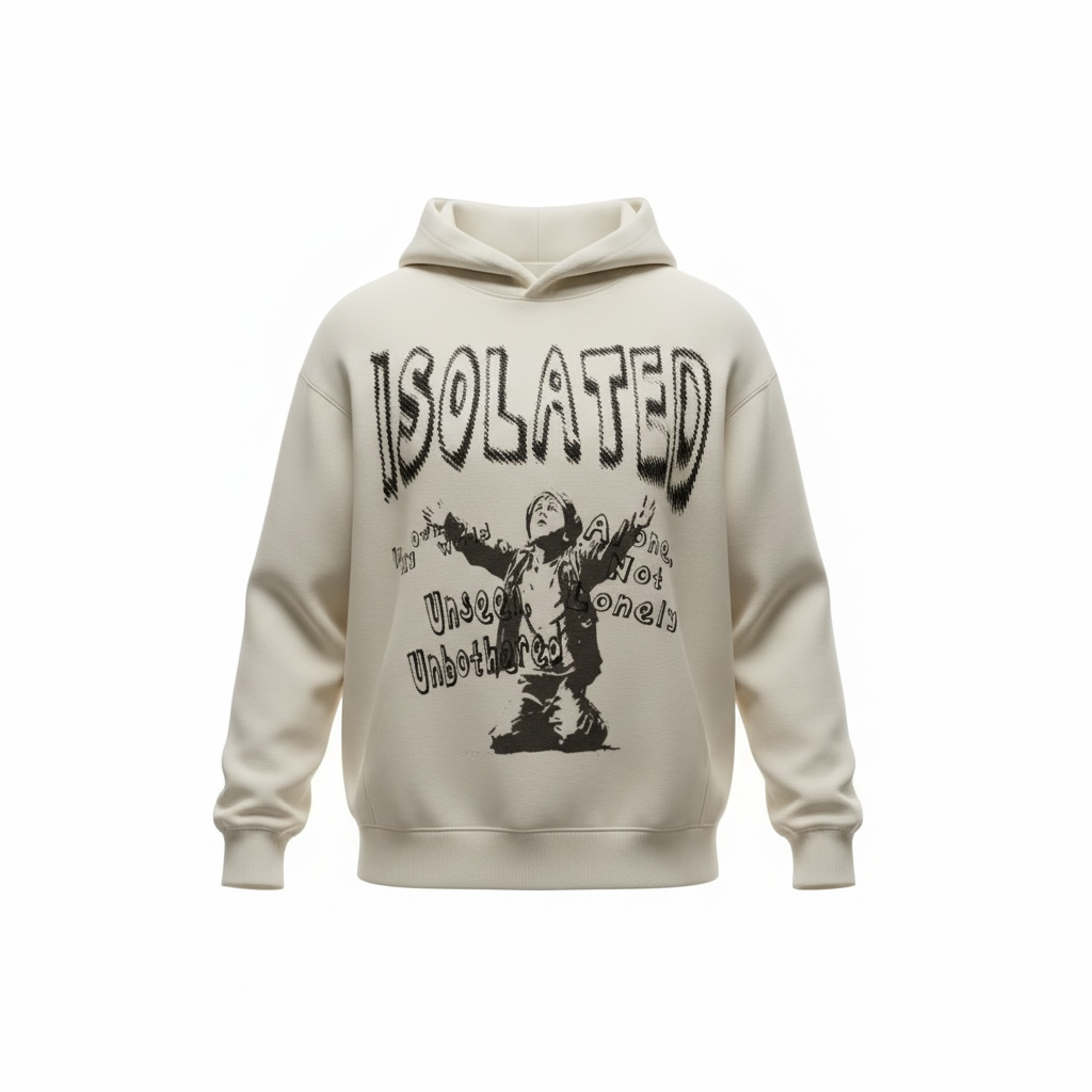 Cream isolated hoodie